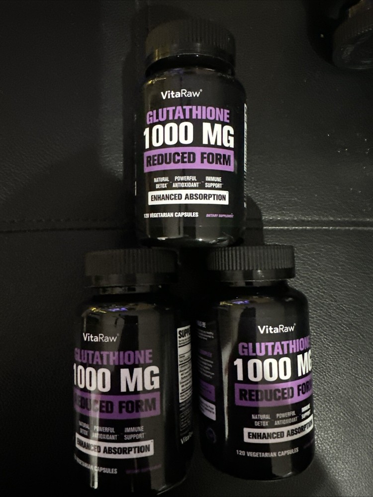 VitaRaw Reduced Form Enhanced Absportion Glutathione1000mg Immune DetoxEXP 4/25!
