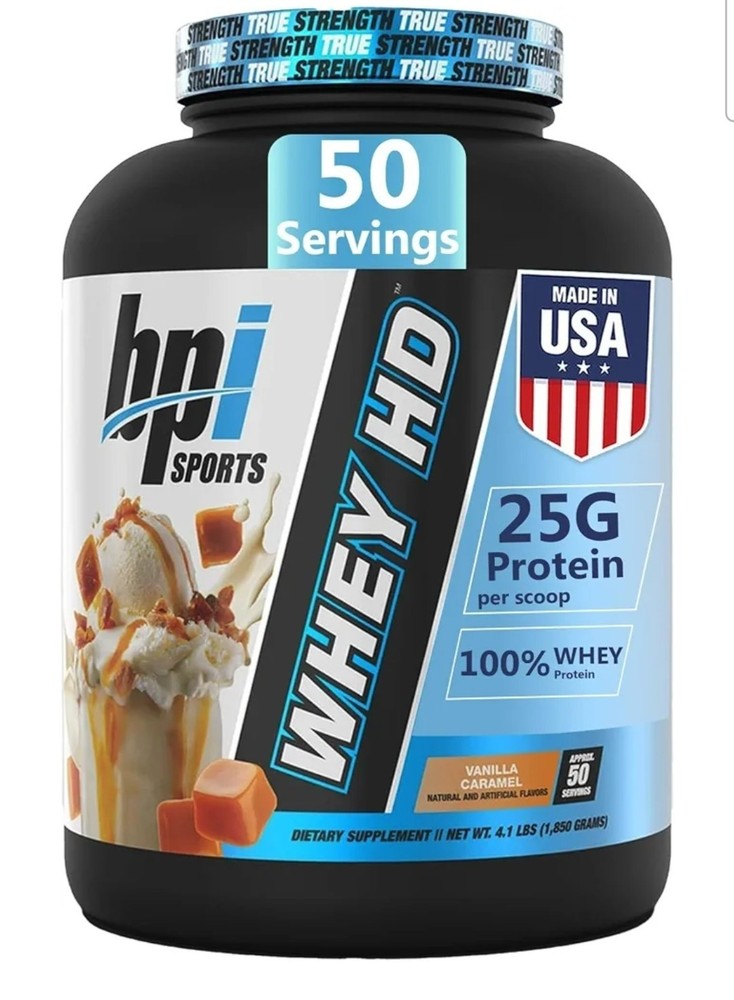 Bpi Sports Whey Hd Ultra Premium Protein Powder Isolate Vanilla/caramel 4.1 lbs