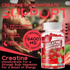Creatine Monohydrate Gummies Complex, 90 Strawberry Gummies, Exp 11/26
