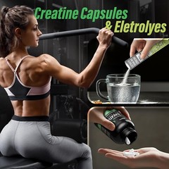 Creatine Capsules & Electrolytes Powder, 150 Creatine Capsules, (30 Servings)