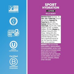 Electrolyte Drink Tabs Energy Wild Berry, 8 Count, 1.9 Ounce