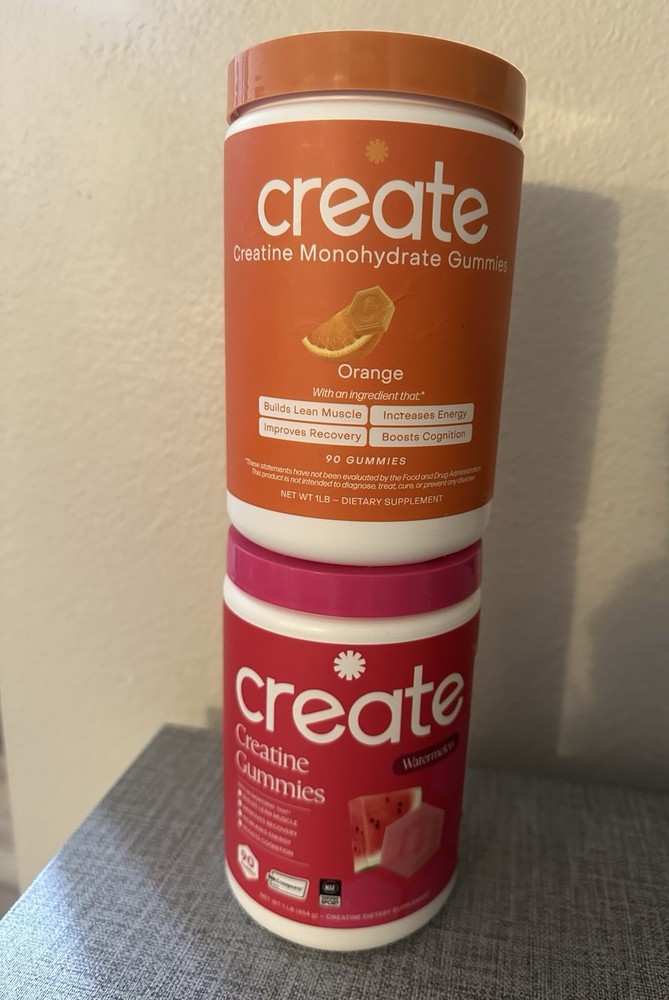 Create Creatine Monohydrate Gummies Orange & Watermelon – 2 Month supply (180)