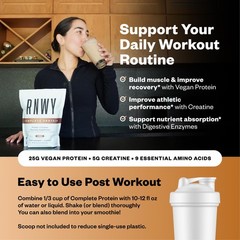 Rnwy Complete Protein 25G Yeast Protein 5G Creatine Monohydrate Vegan