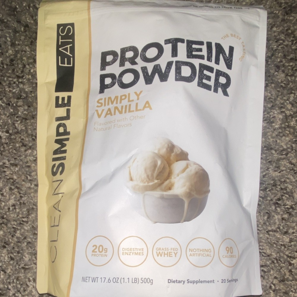 Clean Simple Eats Whey Protein Isolate Simply Vanilla 17.6 oz 20 Serv