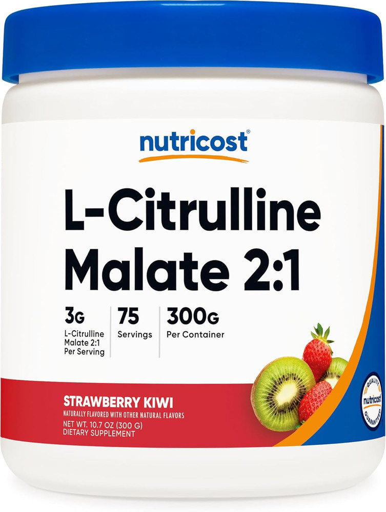 Nutricost L-Citrulline Malate 2:1 (300 Grams) (Strawberry Kiwi)
