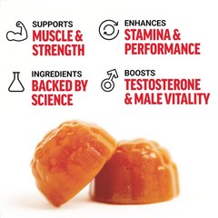 Force Factor Test X180 Gummies Testosterone 60 Count (Pack of 1), Black