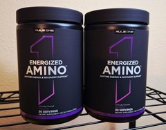 2 Tubs Rule One Energized Amino, Grape 🍇, 30 Serv, 120mg caffeine, 06/2027✨️