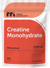 Creatine Monohydrate 5,000Mg, 500 Capsules | Pure Creatine Pills – Micronized +
