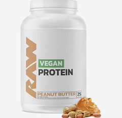 RAW Vegan Protein Peanut Butter Plant Based Protein Powder New Factory Sealed