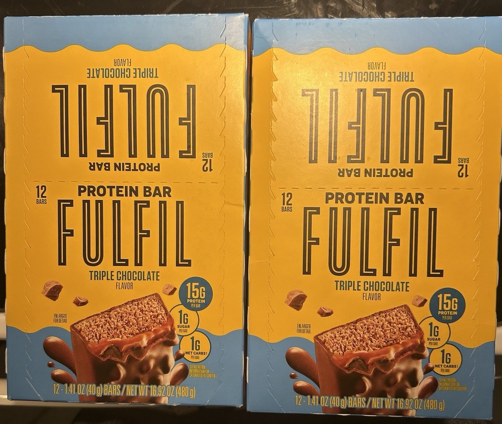 2-Fulfil Protein Bar Triple Chocolate Gluten Free 24 Bars 1.41 oz (40 g)