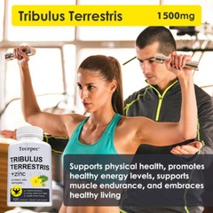 Tribulu Terrestris 1500mg per serving Minimum 45% Saponins Extract with Zinc
