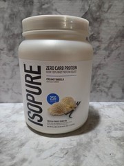 Isopure Zero Carb 25g Protein Powder Creamy Vanilla 16 OZ 1/2028