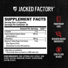 Jacked Factory N.O. XT Nitric Oxide 90 Count (Pack of 1), No Color