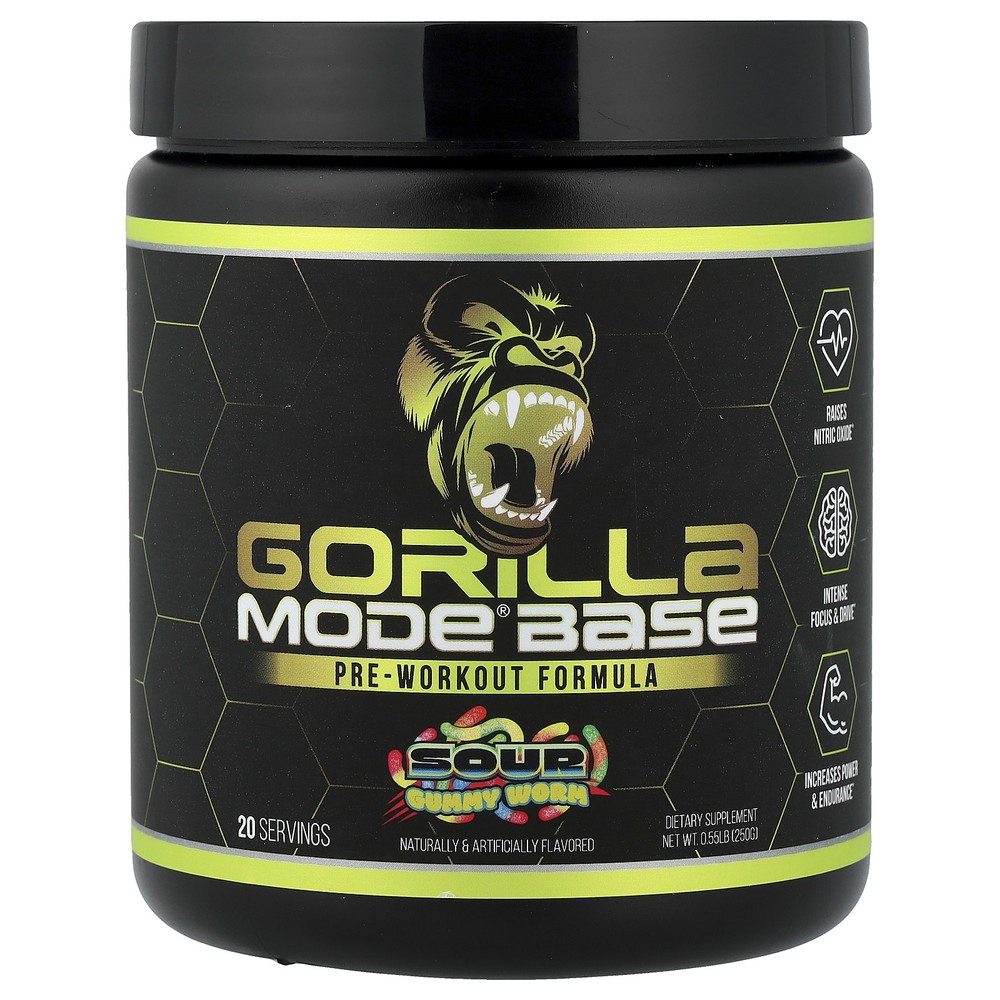 Mode® Base, Pre-Workout Formula, Sour Gummy Worm, 0.55 lb (250 g)