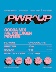 PWR^UP GRASS-FED COLLAGEN PEPET1DES CHOCOLATE READY-TO-EAT 16.23 OZ 20 SERVINGS
