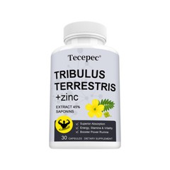 Tribulu Terrestris 1500mg per serving Minimum 45% Saponins Extract with Zinc