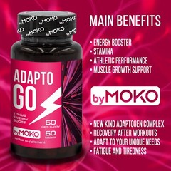 AdaptoGO Leuzea Rhodiola Rosea Ginseng Testosterone Booster Energy supplement