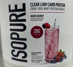Isopure Clear Low Carb Protein Powder Mixed Berry 400 g Exp 7/28/2027-New-US