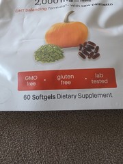 Pumpkin Seed Oil Saw Palmetto 2000mg 60 gels Cold Press Virgin Oil Phytosterols