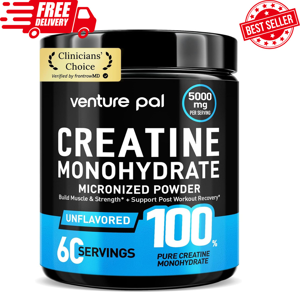 100% Pure Micronized Creatine Monohydrate Powder, Unflavored Creatine for Women