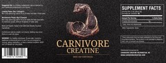 Carnivore Creatine Monohydrate Powder 300g | Pure Creatine | No Fillers,No Sugar
