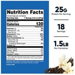 Nutricost Whey Protein Concentrate Vanilla 1.5LB 25g Protein