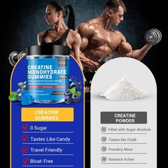 Gomitas De Monohidrato De Creatina Suplemento Muscular Previo Al Entrenamiento