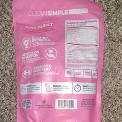 Clean Simple Eats Clear Protein Powder Whey Isolate Pink Burst 20 Serv 19.8oz