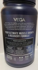Vega Sport Vegan Protein Powder + Recovery – 30g Plant Based Protein – Exp 3-27
