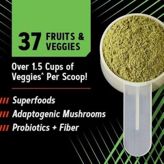 GNC AMP AMPLIFIED GREENS Powder 10oz (30 Serv) Blueberry Pomegra BEST BY 08/26