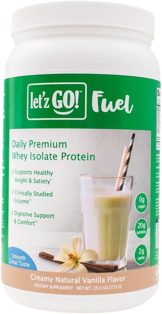 Gut-Friendly Whey Isolate Protein Powder Supplement Digestive Enzymes Vanilla