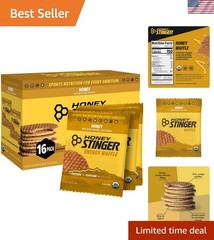 Organic Honey Waffle Energy Stroopwafel for Exercise Performance 16ct