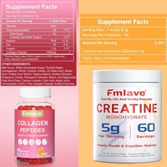 CREATINE Monohydrate + Collagen For WOMEN Post-Workout Supplement Booty & Beauty