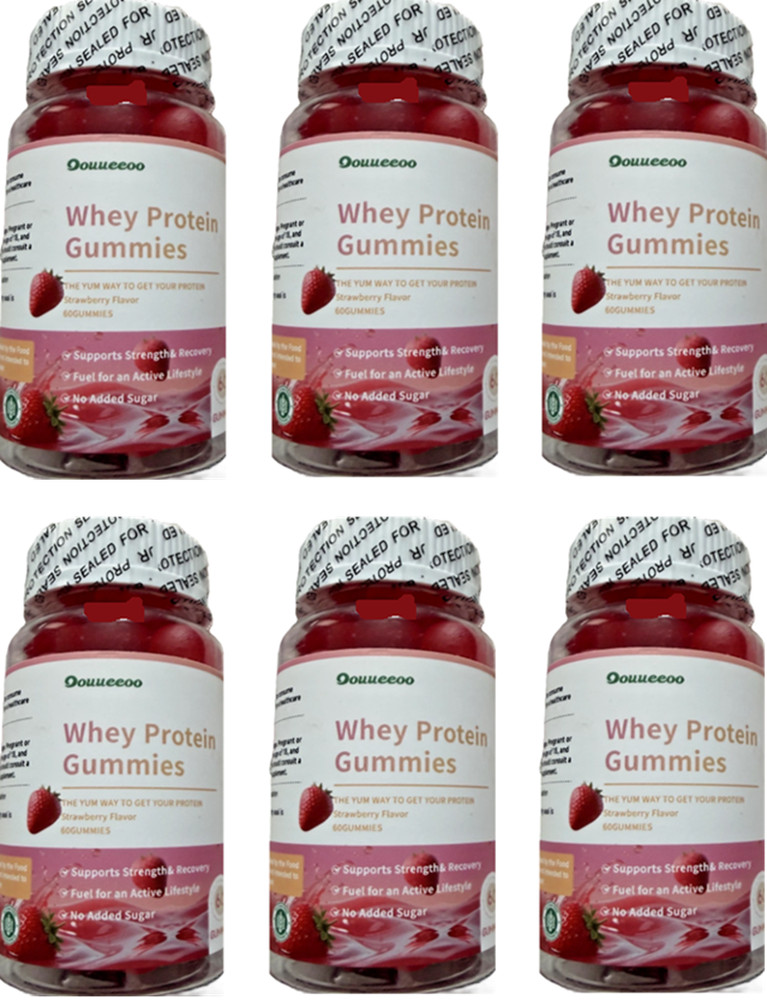 OOUUEEOO Whey Protein Gummies 2g Whey Protein Essential Amino 60ct EACH 6PK 3/27