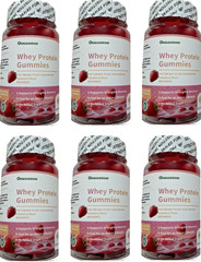 OOUUEEOO Whey Protein Gummies 2g Whey Protein Essential Amino 60ct EACH 6PK 3/27