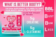 Better Booty Glute Scoop Creatine for Women Creatine + L’Glutamine Amino Acid…