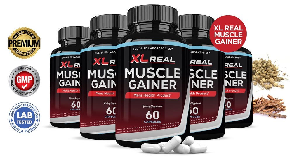 XL Real Muscle Gainer Men’s Health Supplement 1484mg 300 Capsules