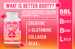 Angry Supplements Better Booty BBL Tablets Creatine for Women Glute Builder 90ct