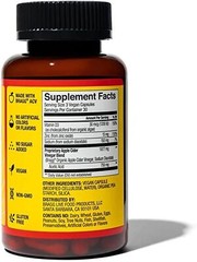 Bragg Apple Cider Vinegar Capsules – Vitamin D3 & Zinc – 750mg of Acetic Acid…