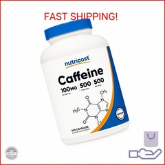 Nutricost Caffeine Pills 100mg, 500 Capsules