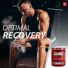 iSatori AMINO-GRO – BCAA’s with Glutamine and Bio-Active Peptides – Blue Razz