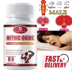 Nitric Oxide Booster Supplement w/ L-Arginine Premium Workout Muscle 60 Capsules