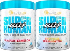 Alpha Lion Super Human Sleep Nighttime Fat Burner Sleep 30 Servings 2 Flavors