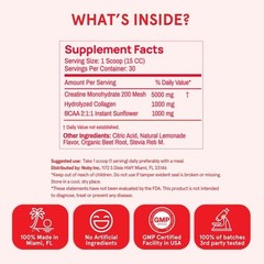 Peach Perfect Womens Creatine Powder Pink Lemonade 30 Servings