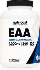 Nutricost EAA Capsules 1200mg, 120 Servings, 240 Capsules – Essential Amino Acid