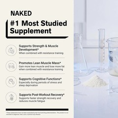 NAKED Pure Micronized Creatine Monohydrate Powder 500g Unflavored Vegan