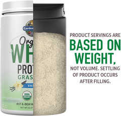 Garden of Life Grass Fed Whey Protein Powder Vanilla – 21G Protein for Women & M