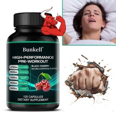 Creatine Monohydrate with Black cherry-Muscle Growth-Strength,30/60/120Capsules