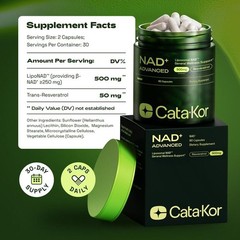 3x Cata-Kor NAD+ Advanced – NAD Supplement with Resveratrol – 180 Capsules