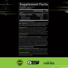 MusclePharm High Performance Liquid L-Carnitine 3000 Blue Raspberry 32 Servings